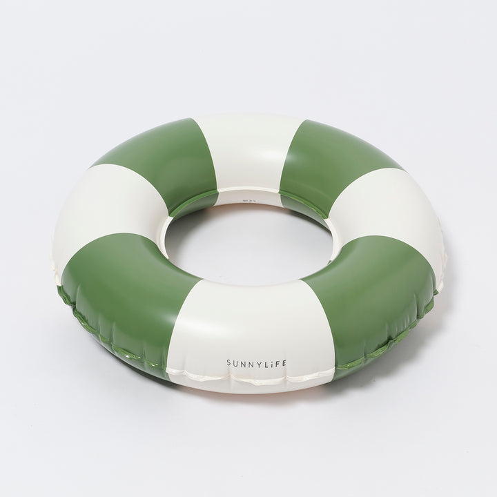 Sunnylife – Mini Tube Pool Ring – Olive Stripe - Mabel & Fox