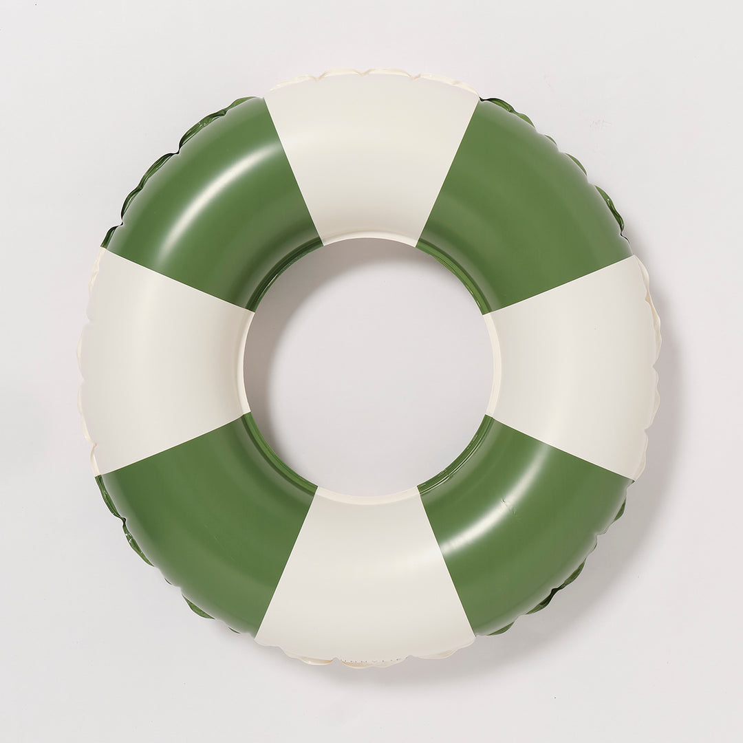 Sunnylife – Mini Tube Pool Ring – Olive Stripe - Mabel & Fox