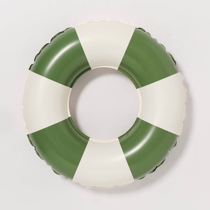 Sunnylife – Mini Tube Pool Ring – Olive Stripe - Mabel & Fox
