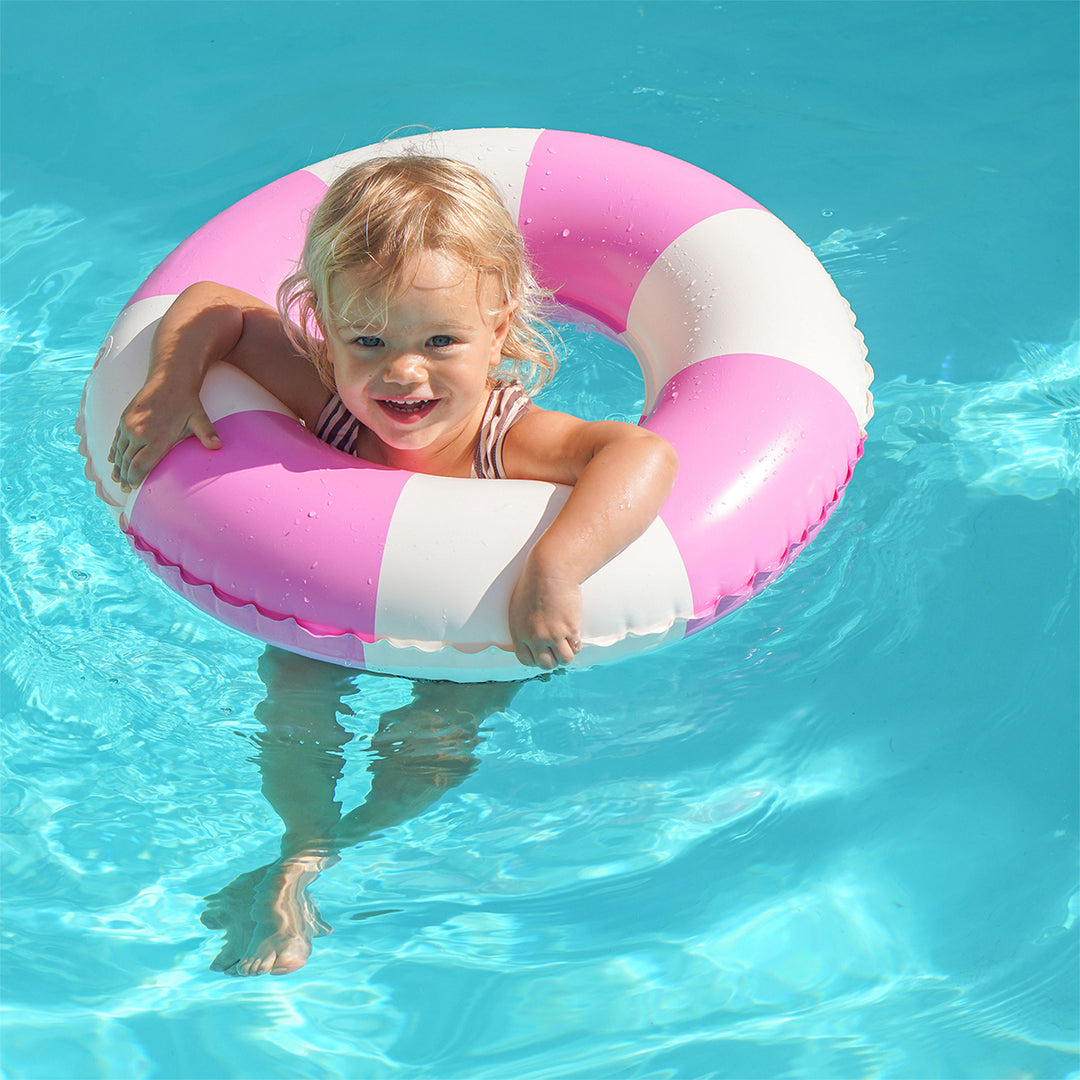 Sunnylife – Mini Tube Pool Ring – Zest Magenta Stripe - Mabel & Fox