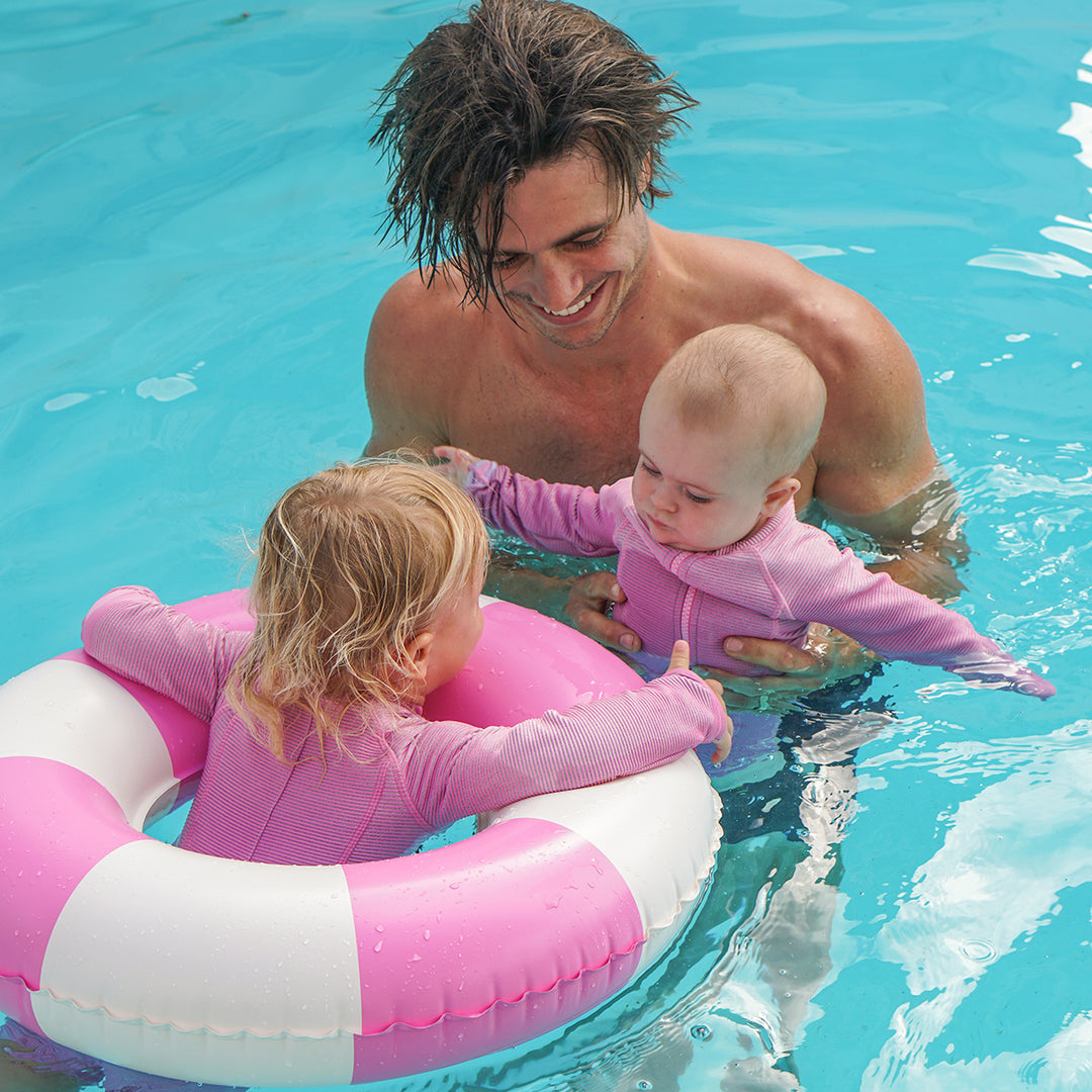 Sunnylife – Mini Tube Pool Ring – Zest Magenta Stripe - Mabel & Fox