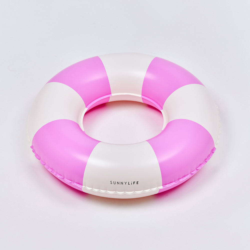 Sunnylife – Mini Tube Pool Ring – Zest Magenta Stripe - Mabel & Fox