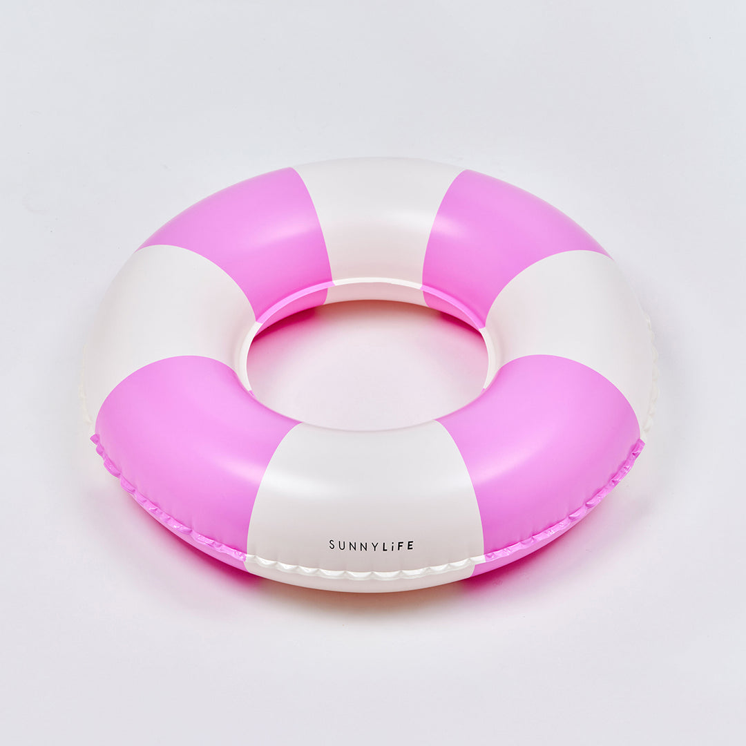 Sunnylife – Mini Tube Pool Ring – Zest Magenta Stripe - Mabel & Fox