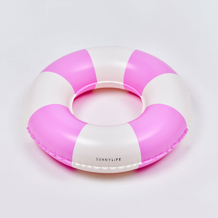 Sunnylife – Mini Tube Pool Ring – Zest Magenta Stripe - Mabel & Fox