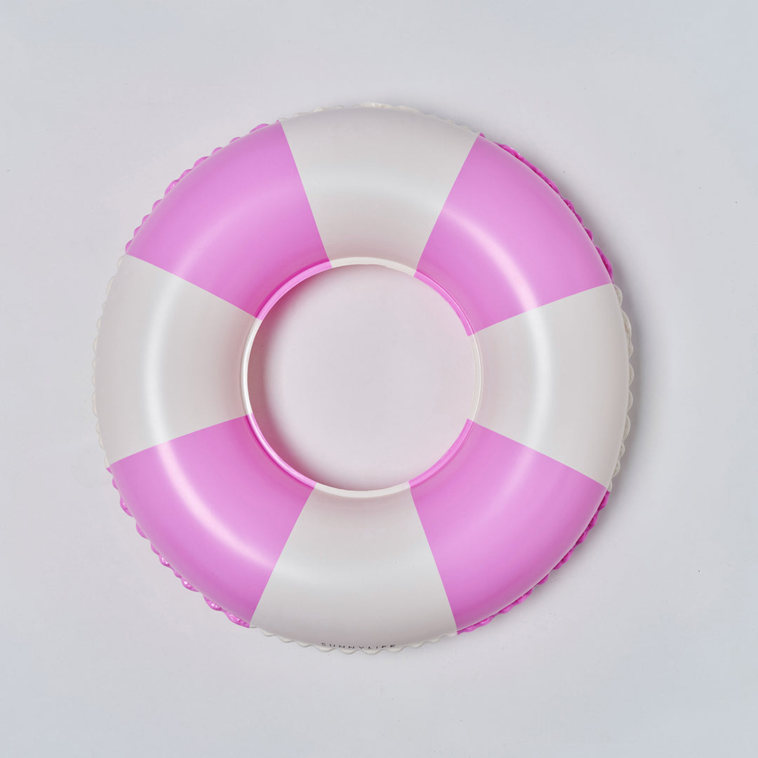 Sunnylife – Mini Tube Pool Ring – Zest Magenta Stripe - Mabel & Fox