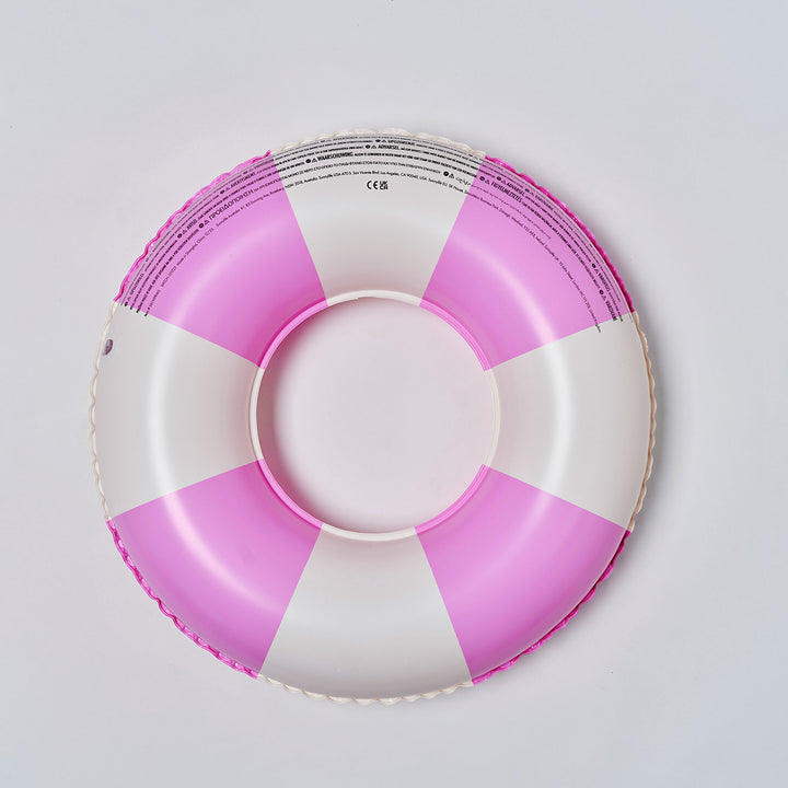 Sunnylife – Mini Tube Pool Ring – Zest Magenta Stripe - Mabel & Fox