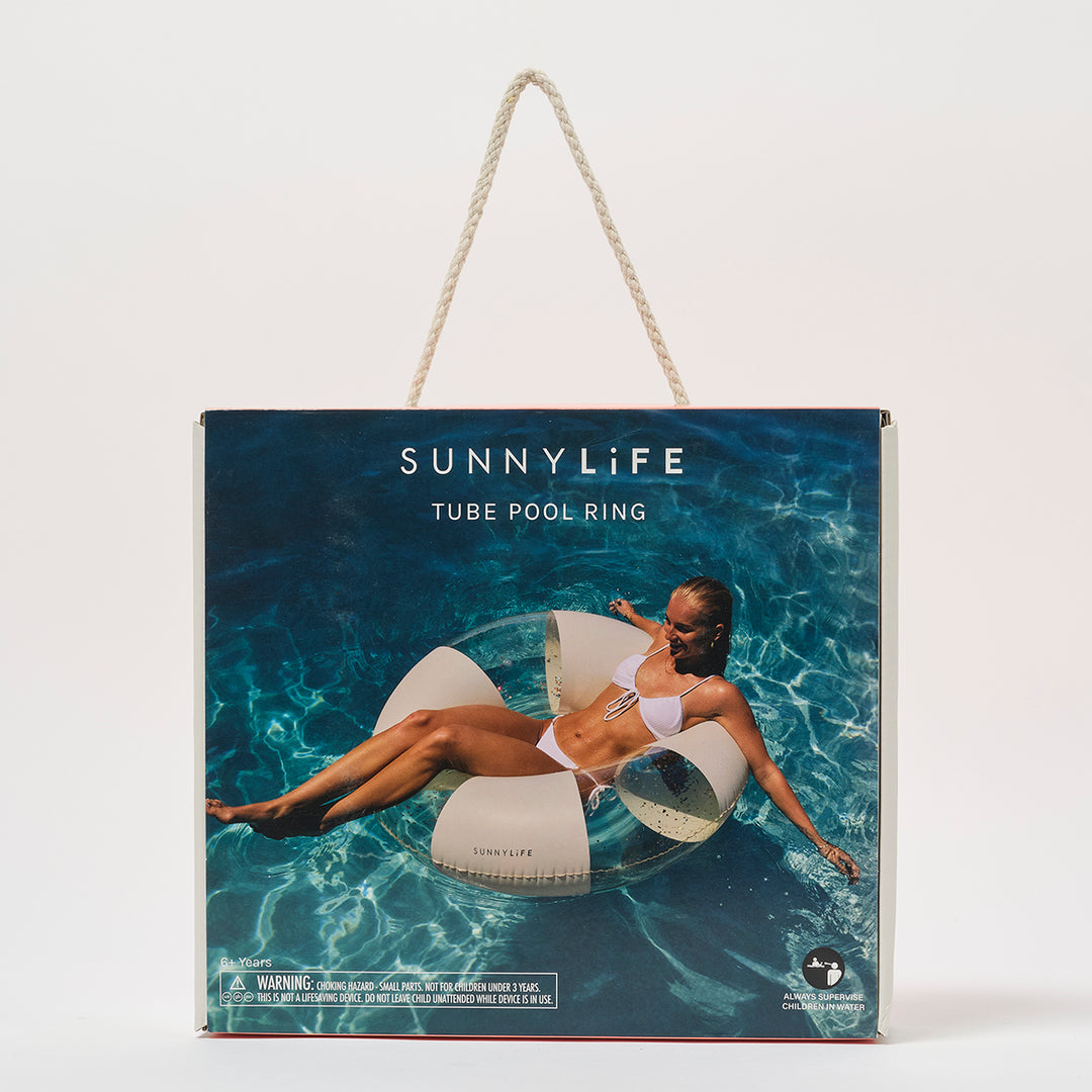 Sunnylife – Tube Pool Ring – Cotton Candy Stripe - Mabel & Fox