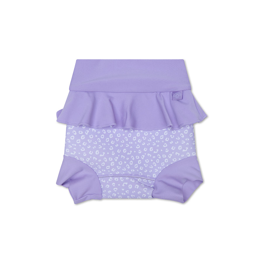 Swim Essentials - Neoprene Swim Diaper - Lilac Leopard Print - Mabel & Fox
