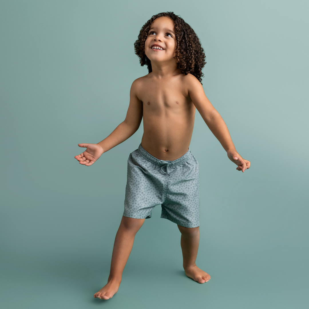 Swim Essentials - UV Swim Shorts - Green Leopard Print - Mabel & Fox