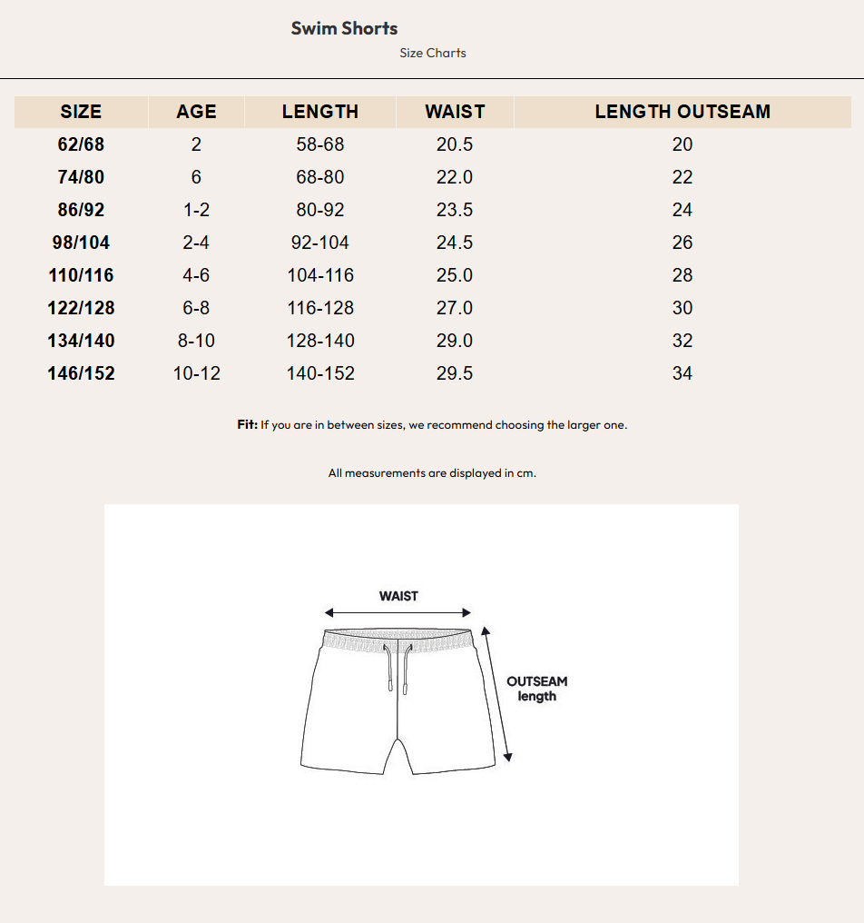 Swim Essentials - UV Swim Shorts - Light Blue Stripe - Mabel & Fox
