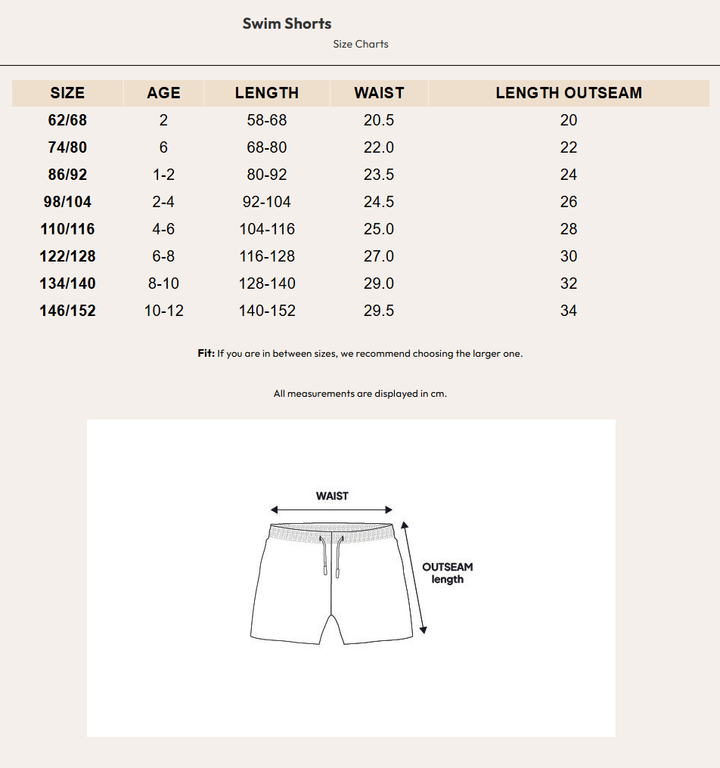 Swim Essentials - UV Swim Shorts - Light Blue Stripe - Mabel & Fox