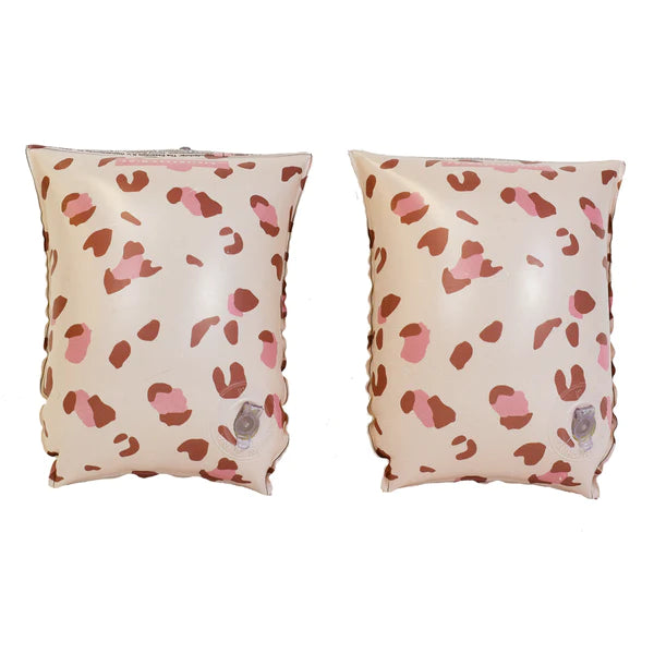 Swim Essentials - Arm Bands - Pink Leopard - 2-6 Years - Mabel & Fox