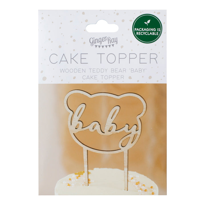 Ginger Ray - Teddy Bear - Cake Topper
