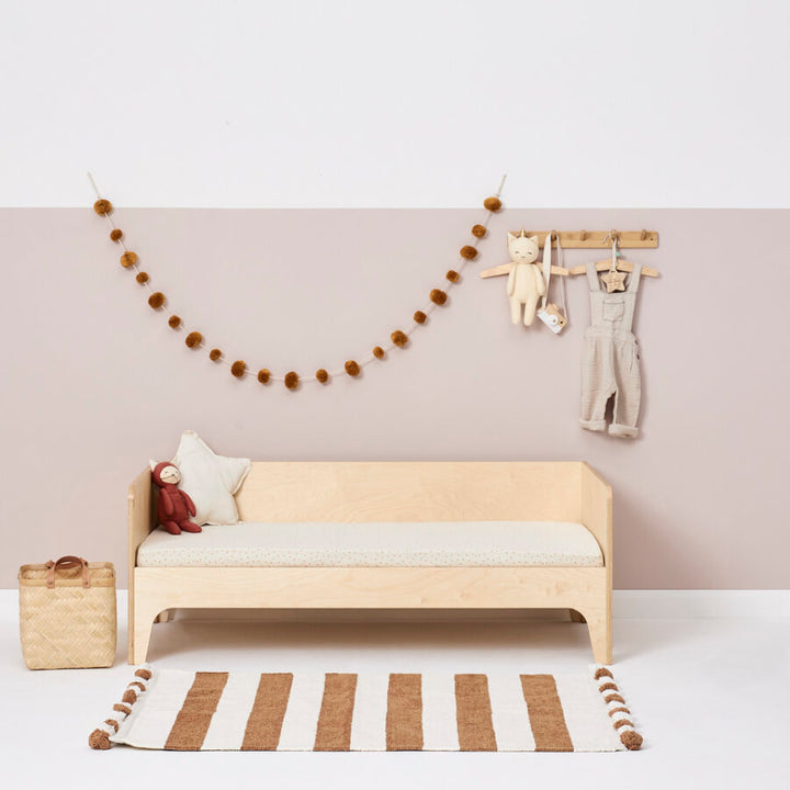 The Little Green Sheep - Cot / Cot Bed Linen Sheets - Linen Rice - Mabel & Fox