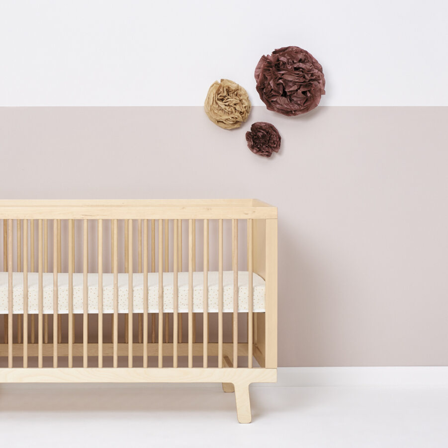 The Little Green Sheep - Cot / Cot Bed Linen Sheets - Linen Rice - Mabel & Fox