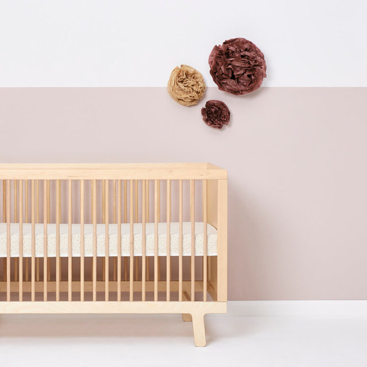 The Little Green Sheep - Cot / Cot Bed Linen Sheets - Linen Rice - Mabel & Fox