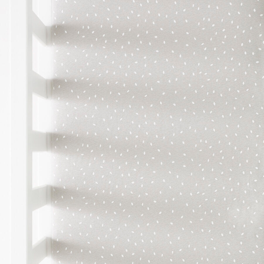 The Little Green Sheep - Crib Linen Sheets - Dove Rice - Mabel & Fox