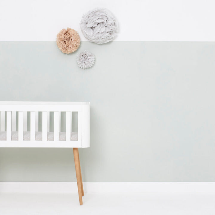 The Little Green Sheep - Crib Linen Sheets - Dove Rice - Mabel & Fox