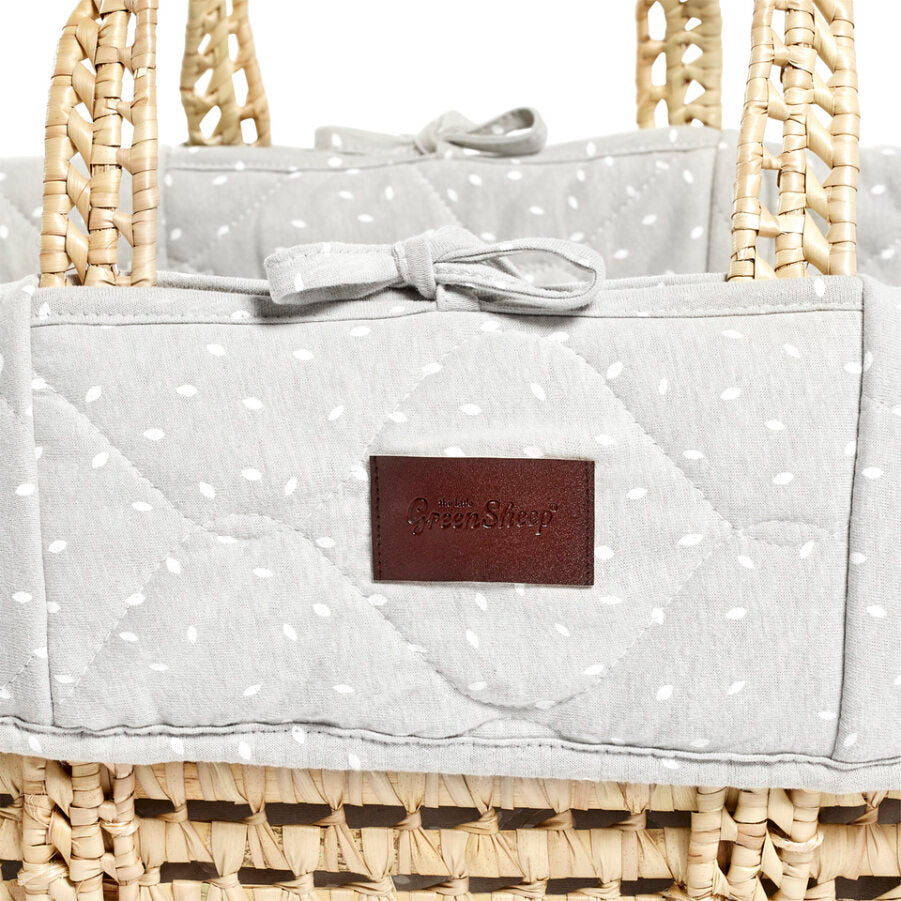 The Little Green Sheep - Moses Basket & Mattress Bundle - Mabel & Fox