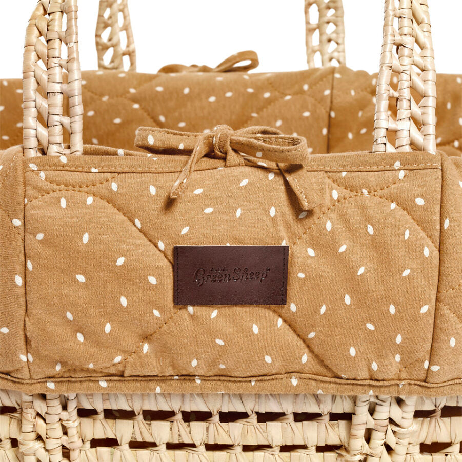 The Little Green Sheep - Moses Basket & Mattress Bundle - Mabel & Fox