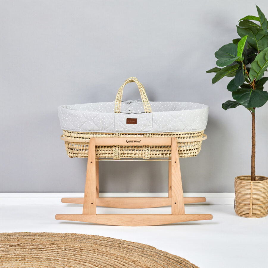 The Little Green Sheep - Moses Basket Rocking Stand - Mabel & Fox
