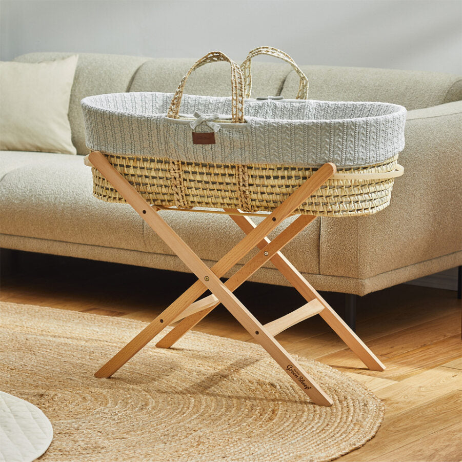 The Little Green Sheep - Moses Basket Stand - Mabel & Fox