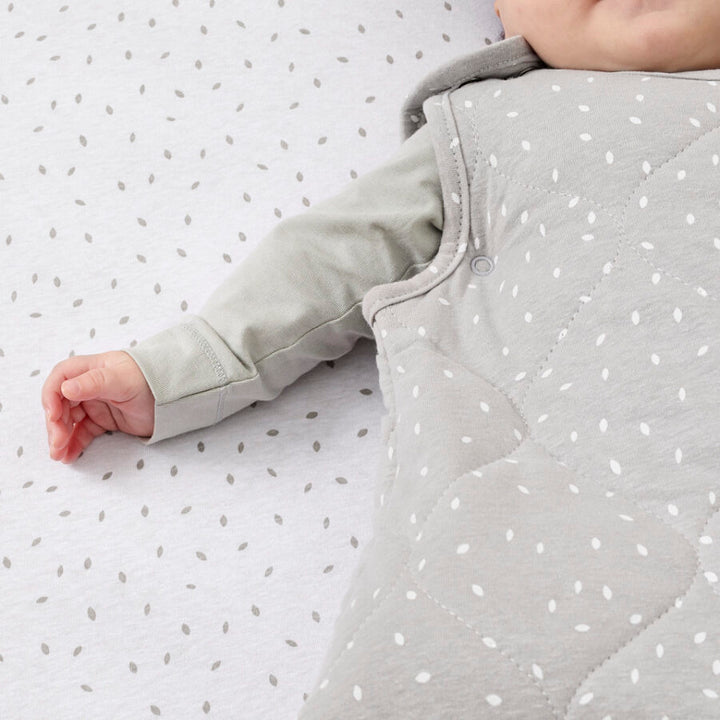 The Little Green Sheep - Sleeping Bag - Quilted Dove Rice (2.5 TOG) - Mabel & Fox
