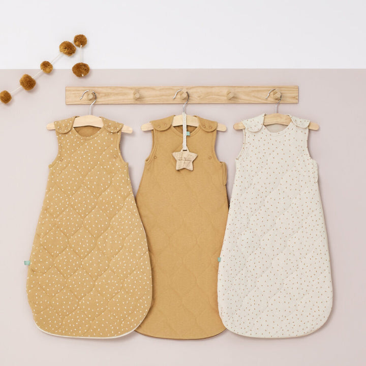 The Little Green Sheep - Sleeping Bag - Quilted Honey Rice (2.5 TOG) - Mabel & Fox