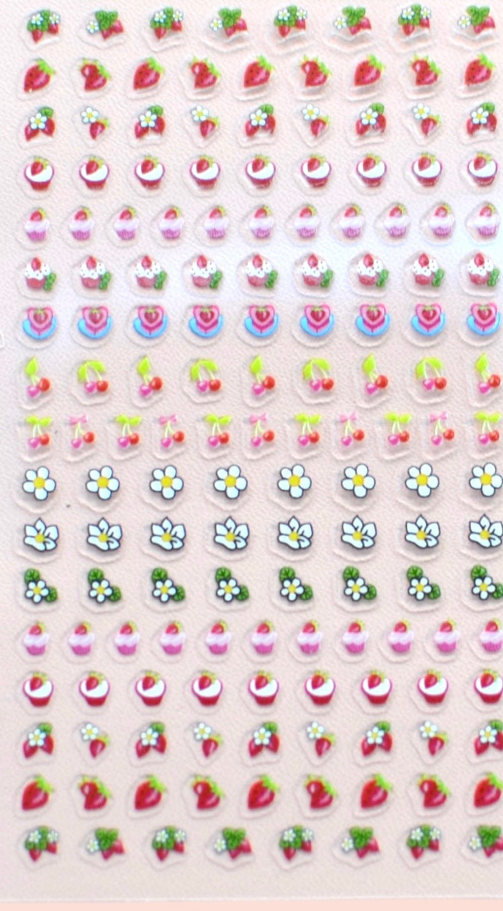 The Natural Play Makeup Company - Strawberry Cupcake Children's Nail Stickers - Mabel & Fox