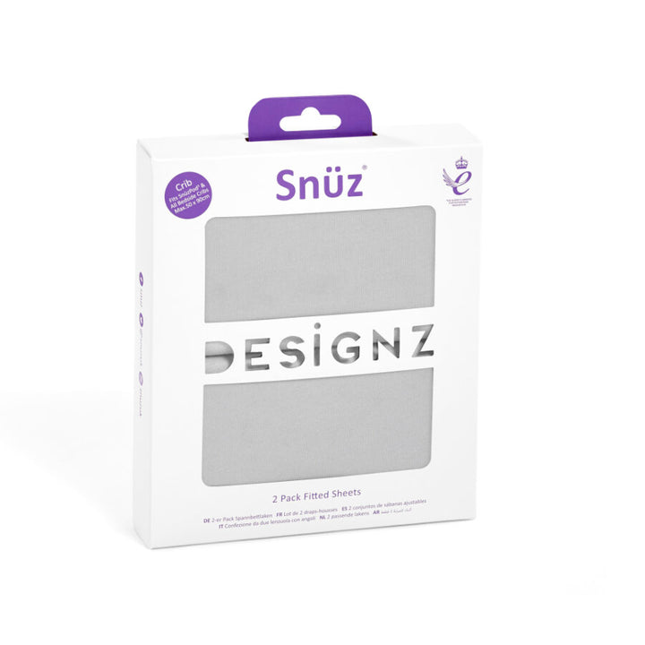 Snuz - Twin Pack Crib Sheets - Grey