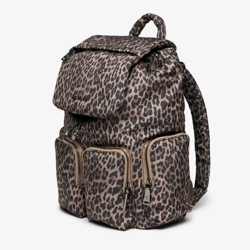 Tiba + Marl - Alto Changing Backpack - Brown Tonal Leopard - Mabel & Fox