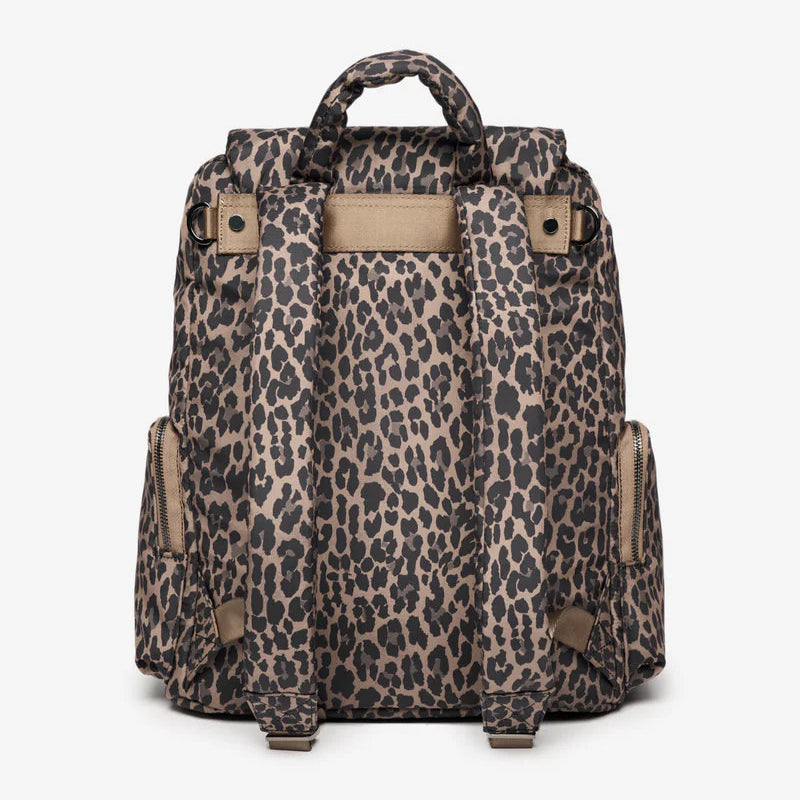 Tiba + Marl - Alto Changing Backpack - Brown Tonal Leopard - Mabel & Fox
