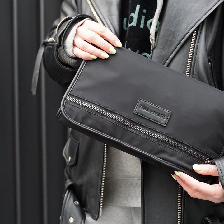 Tiba + Marl - Eco Etta Changing Clutch - Black - Mabel & Fox