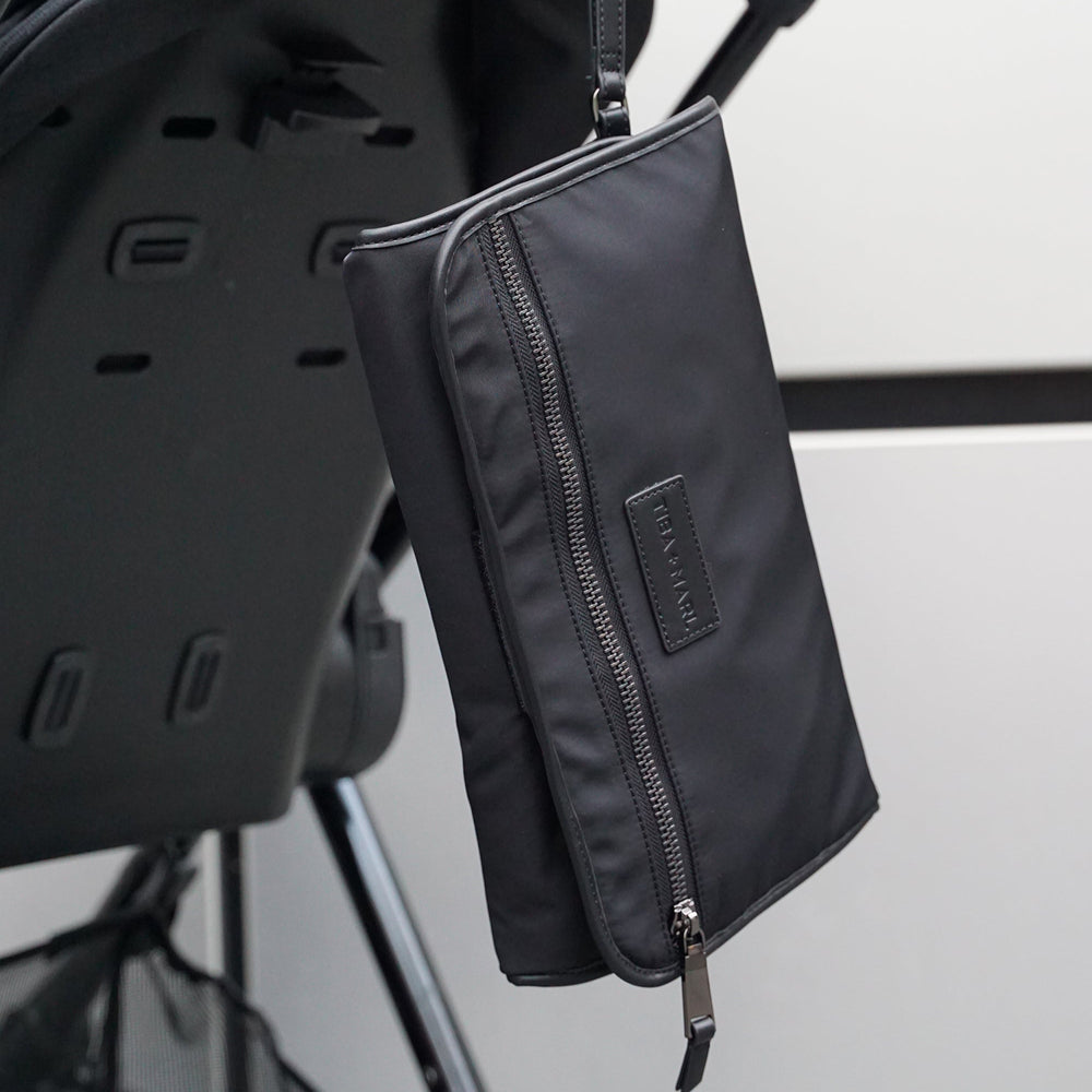 Tiba + Marl - Eco Etta Changing Clutch - Black - Mabel & Fox