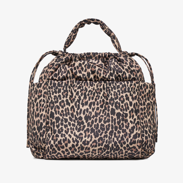 Tiba + Marl - Luna Drawstring Tote - Leopard Print - Mabel & Fox