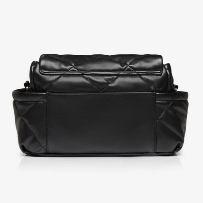 Tiba + Marl - Nova Eco Compact Changing Bag - Black Quilted - Mabel & Fox