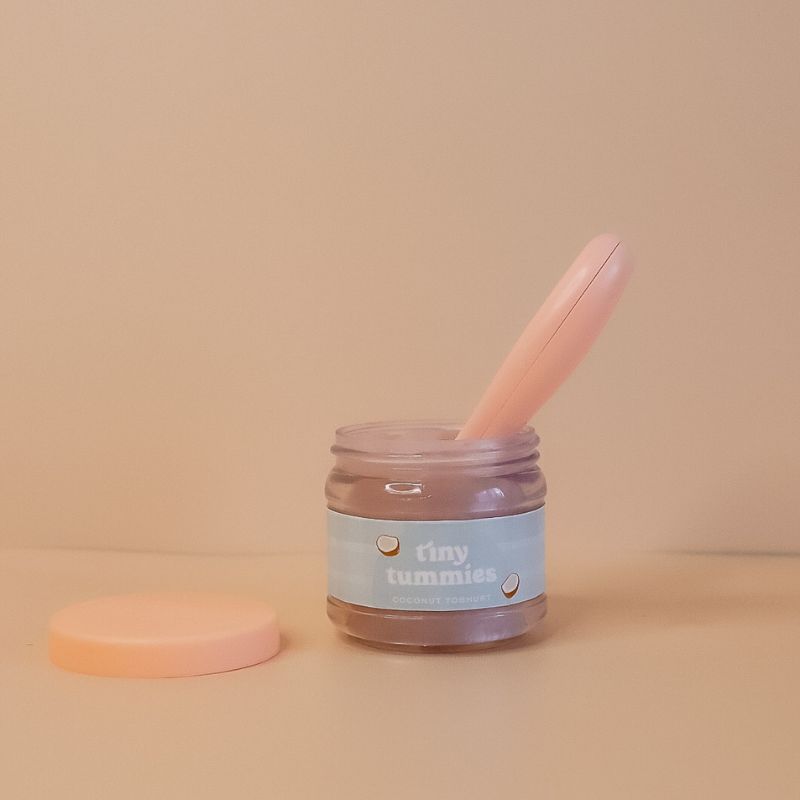 Tiny Harlow - Tiny Tummies - Jar & Spoon Set - Coconut Yoghurt - Mabel & Fox