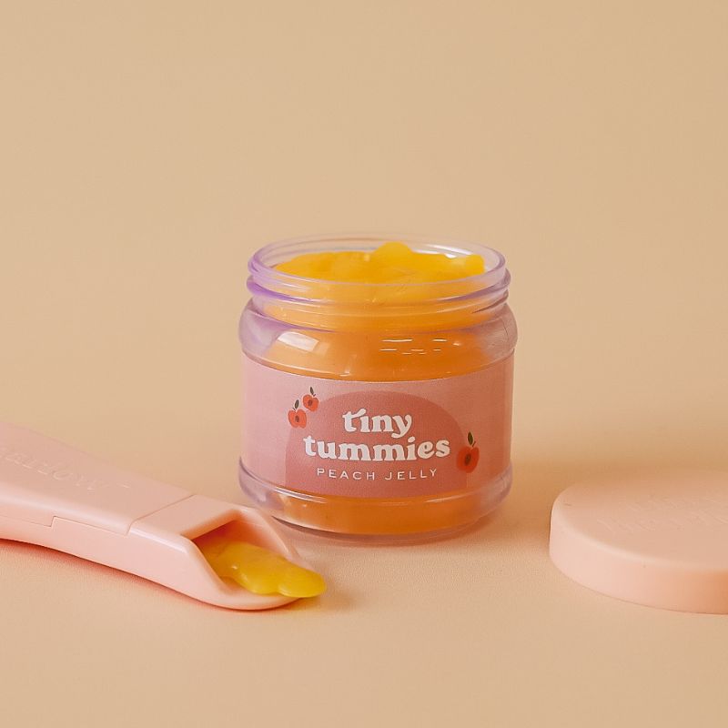 Tiny Harlow - Tiny Tummies - Jar & Spoon Set - Peach Jelly - Mabel & Fox