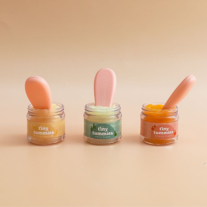 Tiny Harlow - Tiny Tummies - Jar & Spoon Set - Peach Jelly - Mabel & Fox