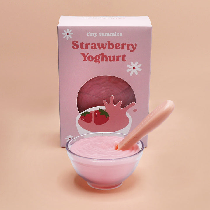 Tiny Harlow – Tiny Tummies – Strawberry Yogurt Bowl - Mabel & Fox