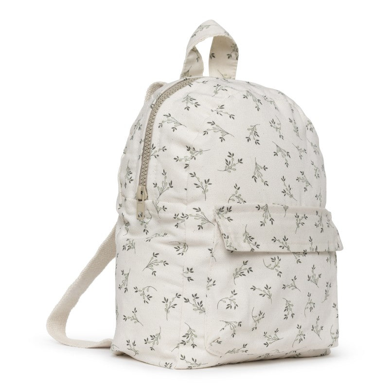 Babyshower – Toddler Mini Backpack – Olive Bloom Canvas - Mabel & Fox