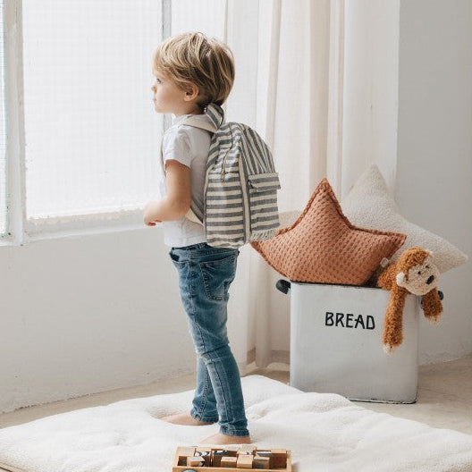 Babyshower – Toddler Mini Backpack – Olive Bloom Canvas - Mabel & Fox