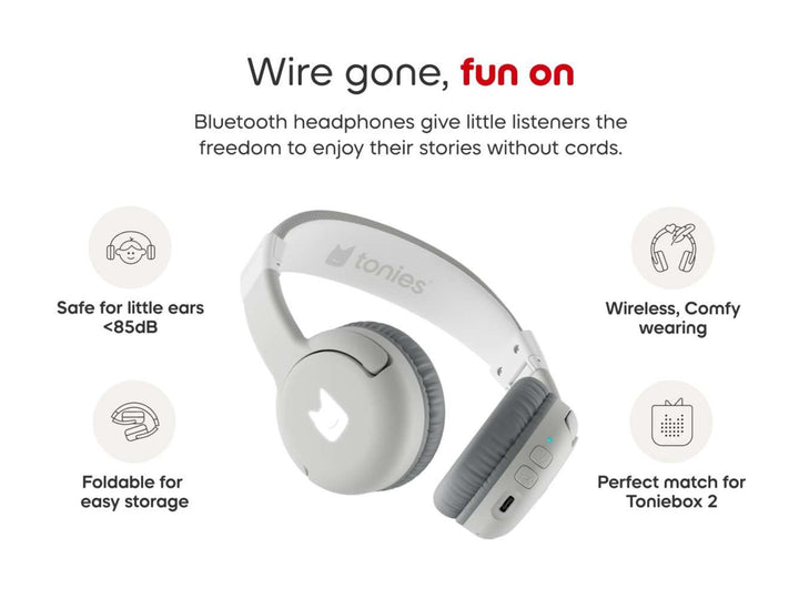 Tonies – Bluetooth Headphones – Moon Grey - Mabel & Fox