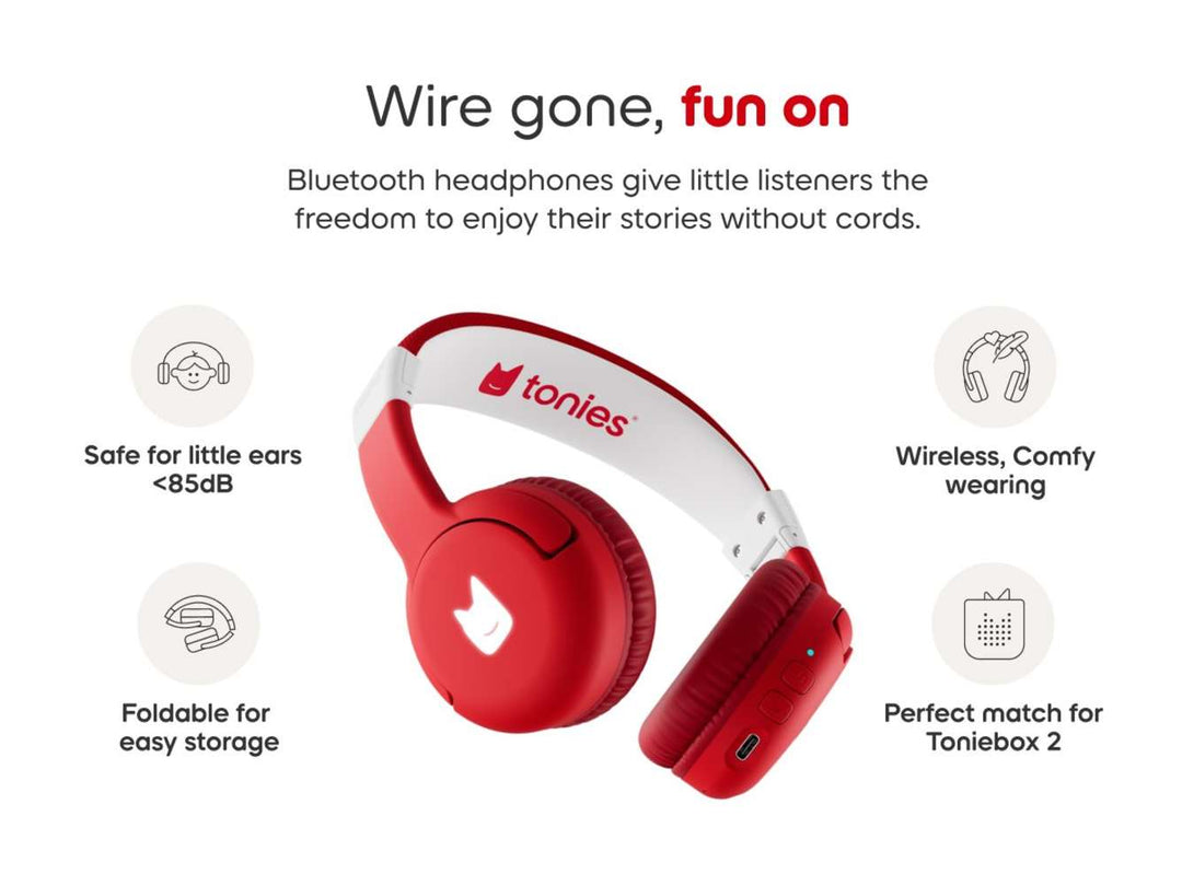 Tonies – Bluetooth Headphones – Sunset Red - Mabel & Fox