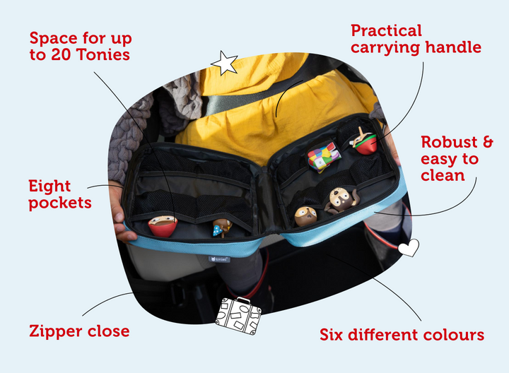 Tonies - Carrier Case - Light Blue - Mabel & Fox