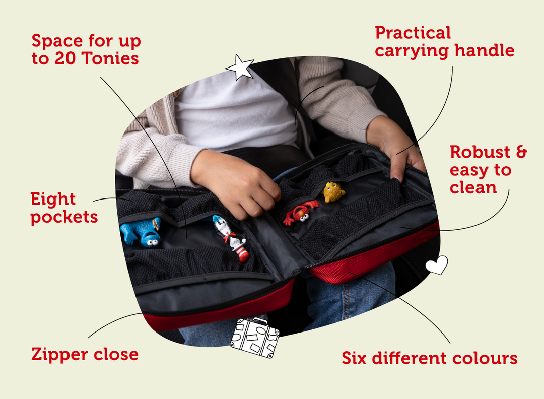 Tonies - Carrier Case - Red - Mabel & Fox