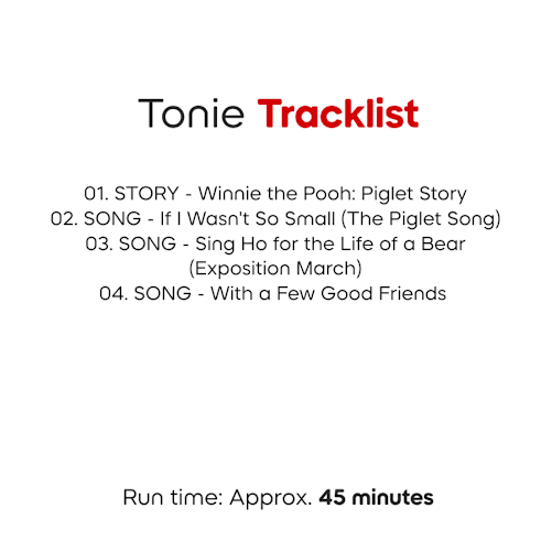 Tonies – Disney – Winnie the Pooh: Piglet - Mabel & Fox