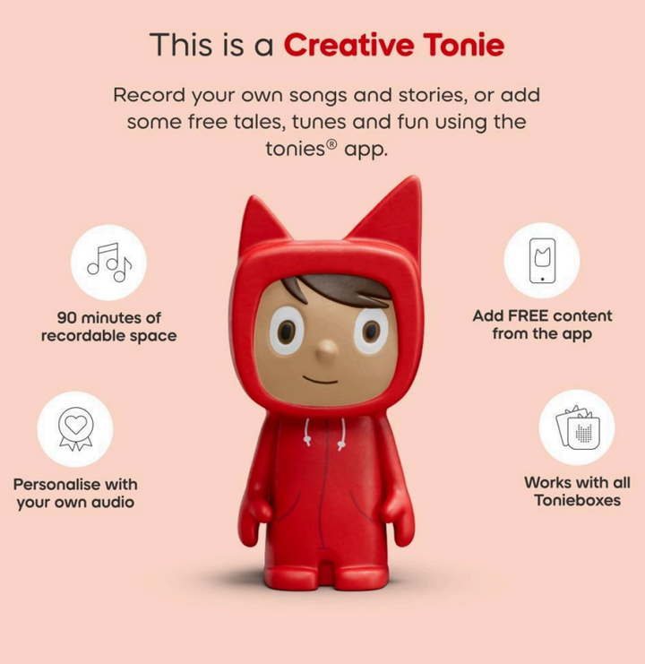 Tonies - Toniebox 2 - Cloud Pink Starter Set with Creative Rubie - Mabel & Fox