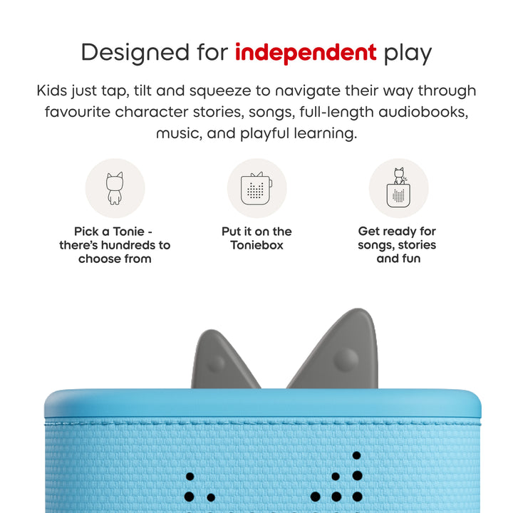 Tonies - Toniebox 2 - Sky Blue Starter Set with Creative Rubie - Mabel & Fox