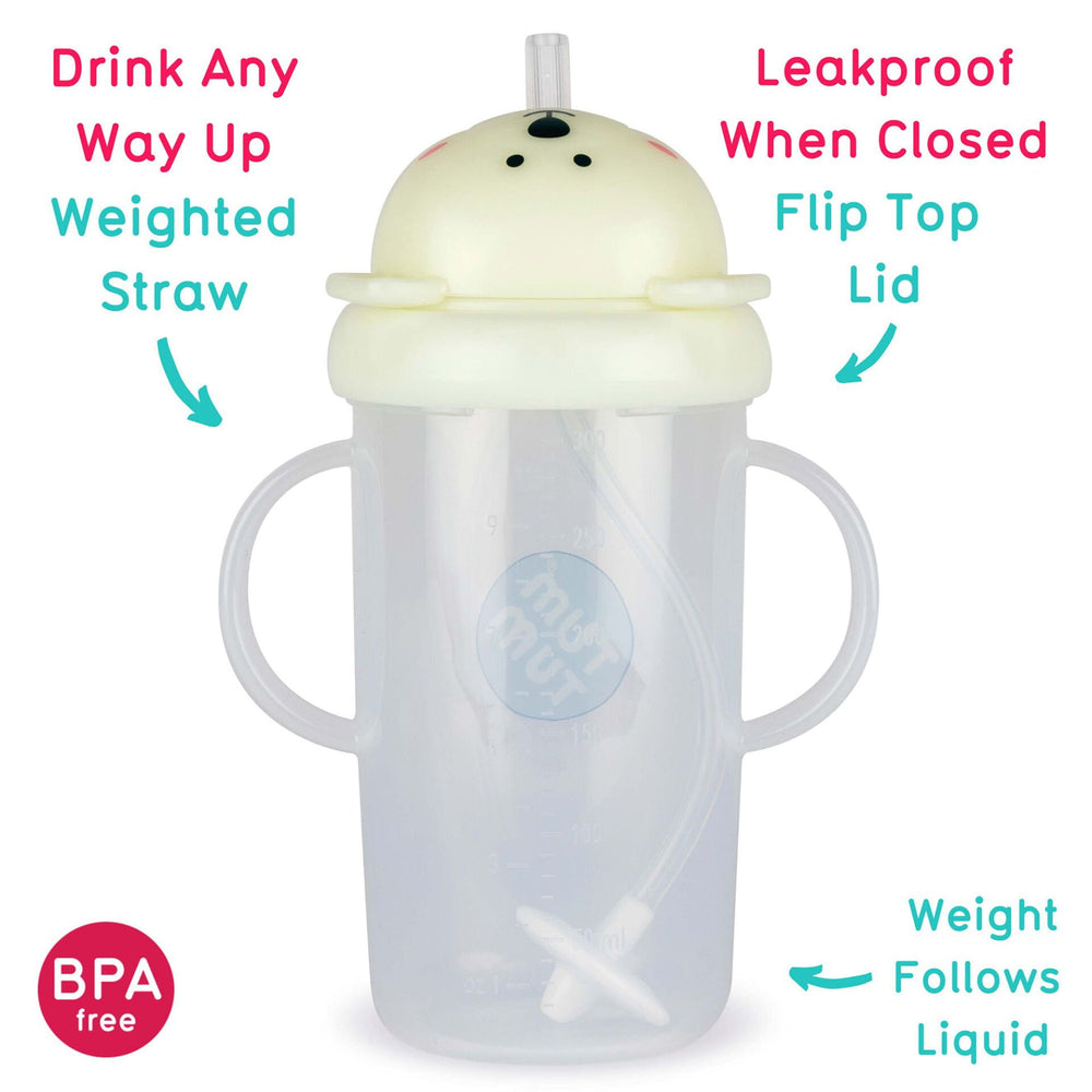 Tum Tum - Large Tippy Up Cup - Pete Polar Bear (Glow in the Dark) - Mabel & Fox